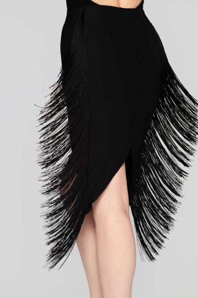 Women’s Barely There Ultra-Lightweight Flowing Fringe Skirt（Nude）#251111
