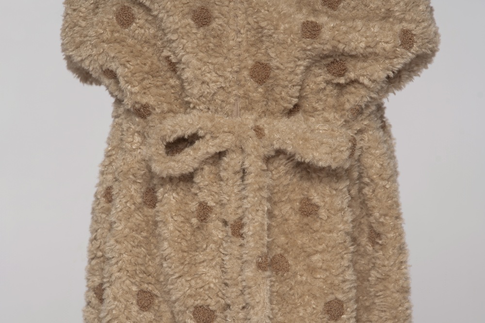 Girls' Custom Embroidered Fleece Onesie (Pink Small Flowers)#251103