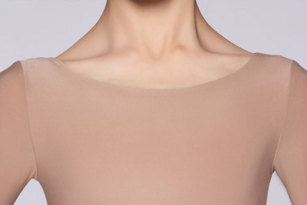 Girls’ Barely There Ultra-Lightweight Backless Tie-Up Bodysuit（Nude）#251121