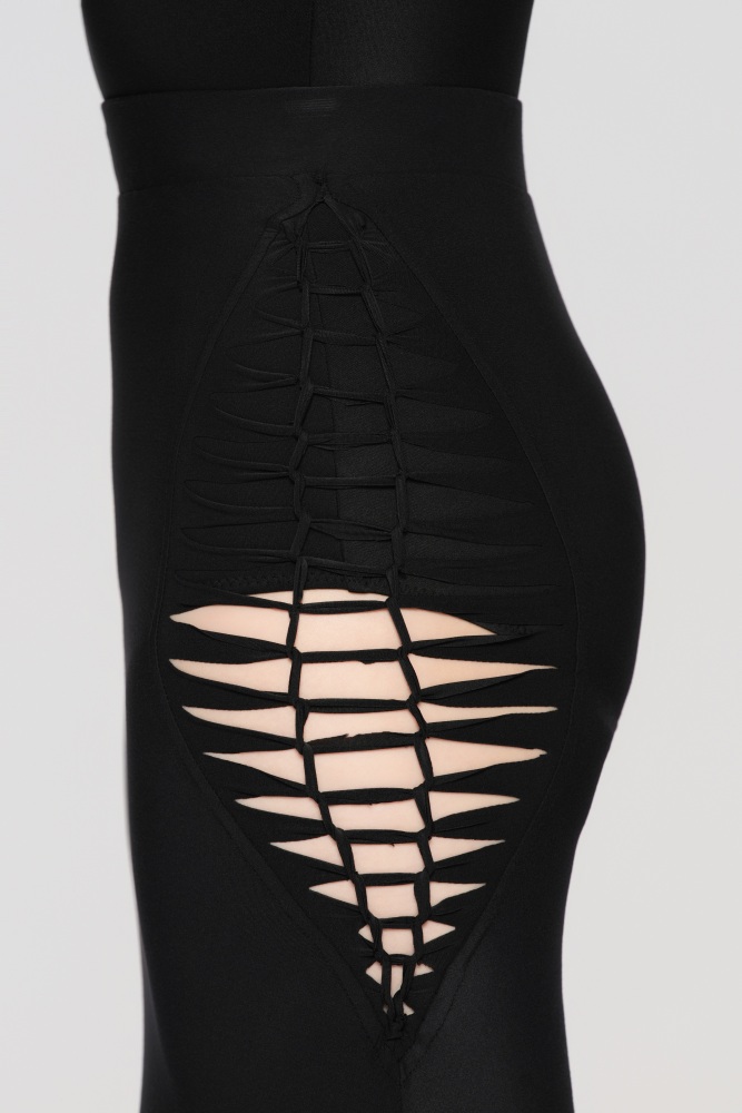 Women’s Barely There Ultra-Lightweight Cutout Hourglass Modern Skirt（Nude）#251115