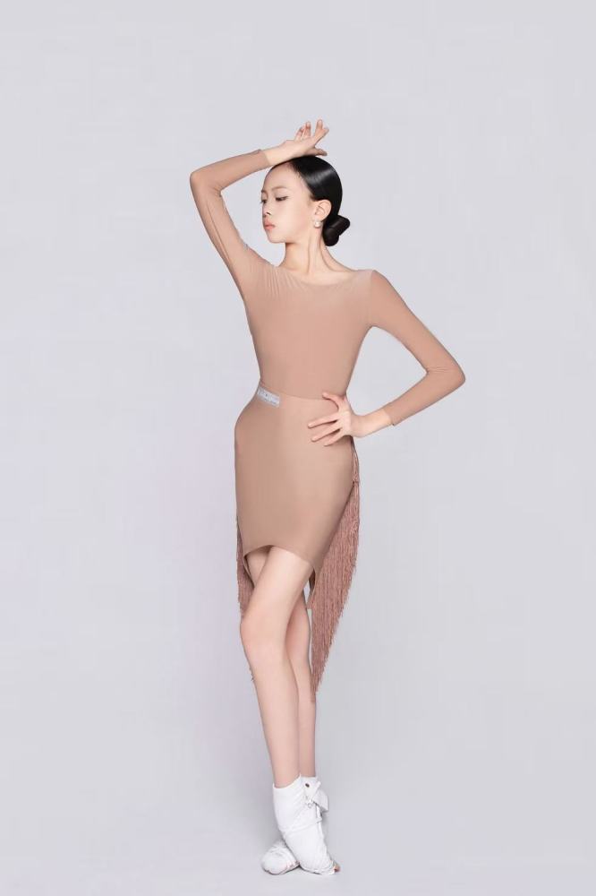 Girls’ Barely There Ultra-Lightweight Backless Tie-Up Bodysuit（Nude）#251121