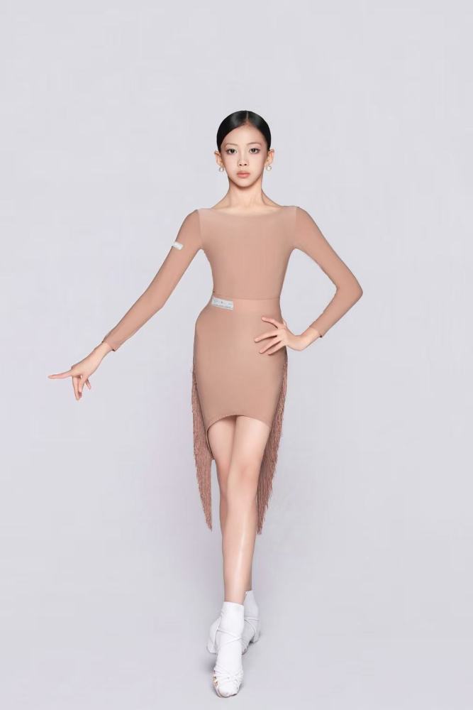 Girls’ Barely There Ultra-Lightweight Backless Tie-Up Bodysuit（Nude）#251121