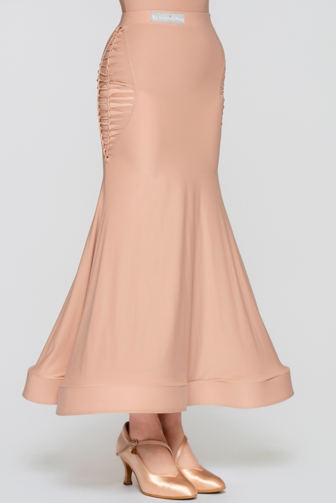 Women’s Barely There Ultra-Lightweight Cutout Hourglass Modern Skirt（Nude）#251115