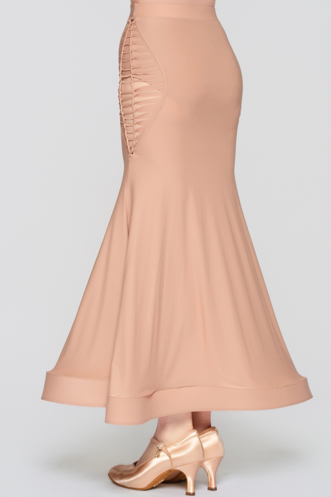 Women’s Barely There Ultra-Lightweight Cutout Hourglass Modern Skirt（Nude）#251115