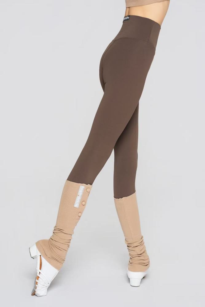Girls' High-Waisted Shaping Yoga Pants(Black)#251206