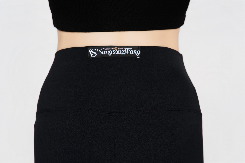 Girls' High-Waisted Shaping Yoga Pants(Black)#251206