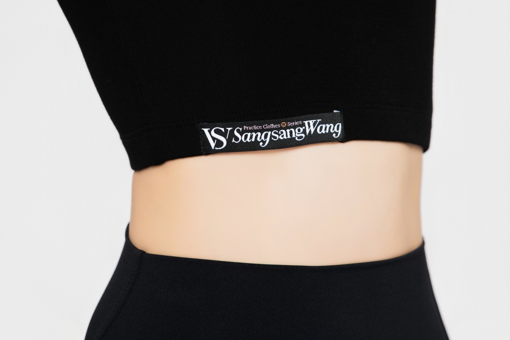 Girls' High-Waisted Shaping Yoga Pants(Black)#251206