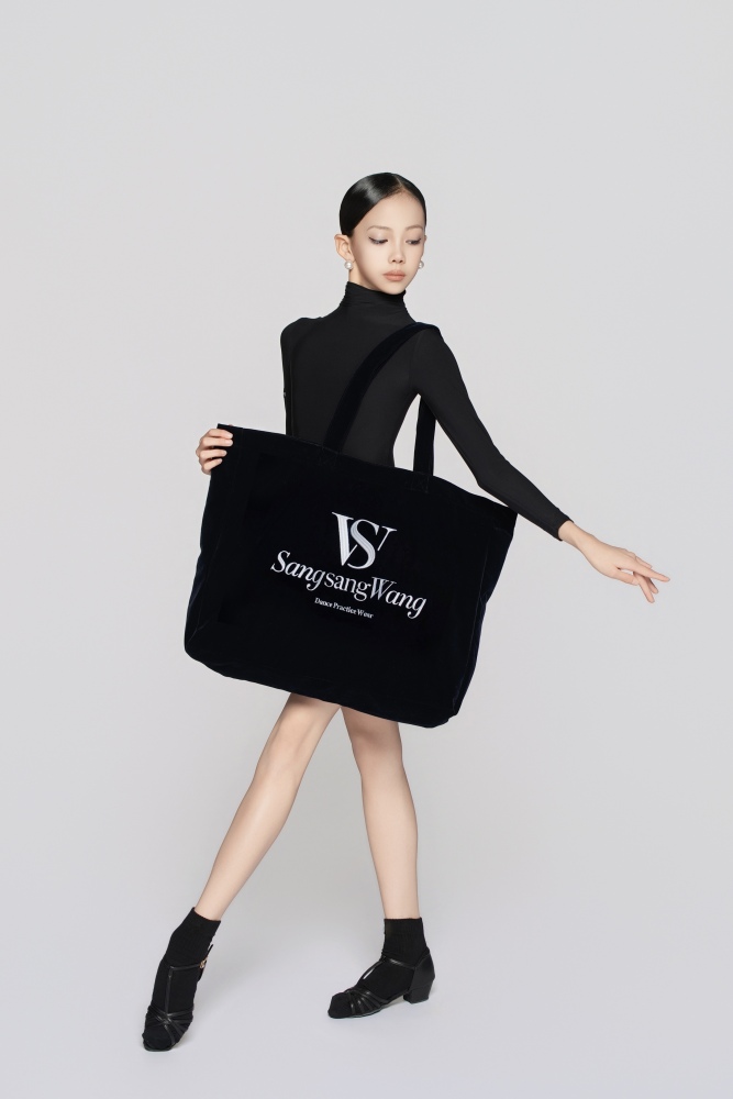Silk Velvet Tote Bag （Dark Blue）#251211