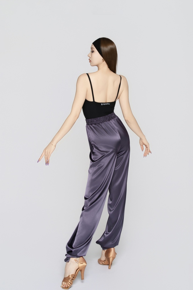 Women's Silk Reversible Pants (Quiet Purple)#251213