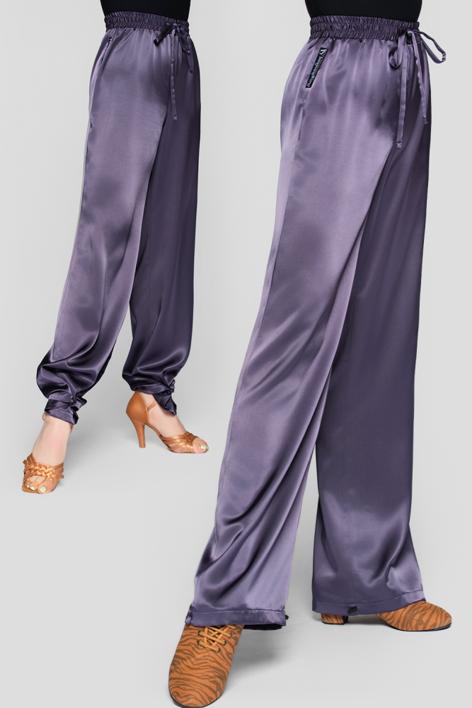 Women's Silk Reversible Pants (Quiet Purple)#251213