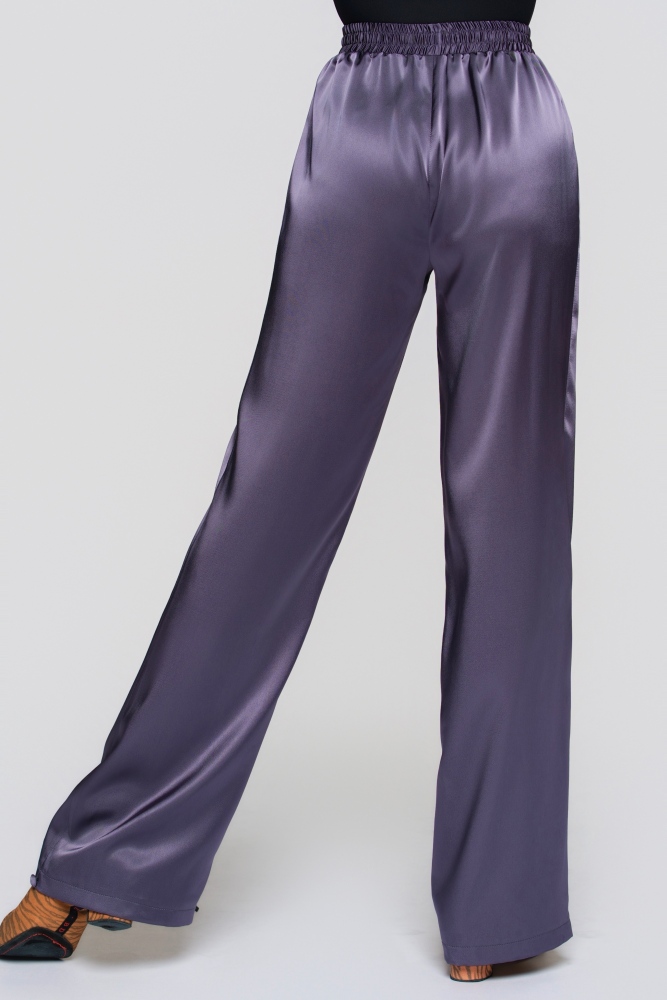 Women's Silk Reversible Pants (Quiet Purple)#251213