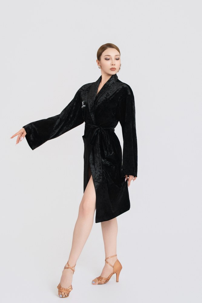 Women's Diamond Velvet Competition Robe (Purple)#251216