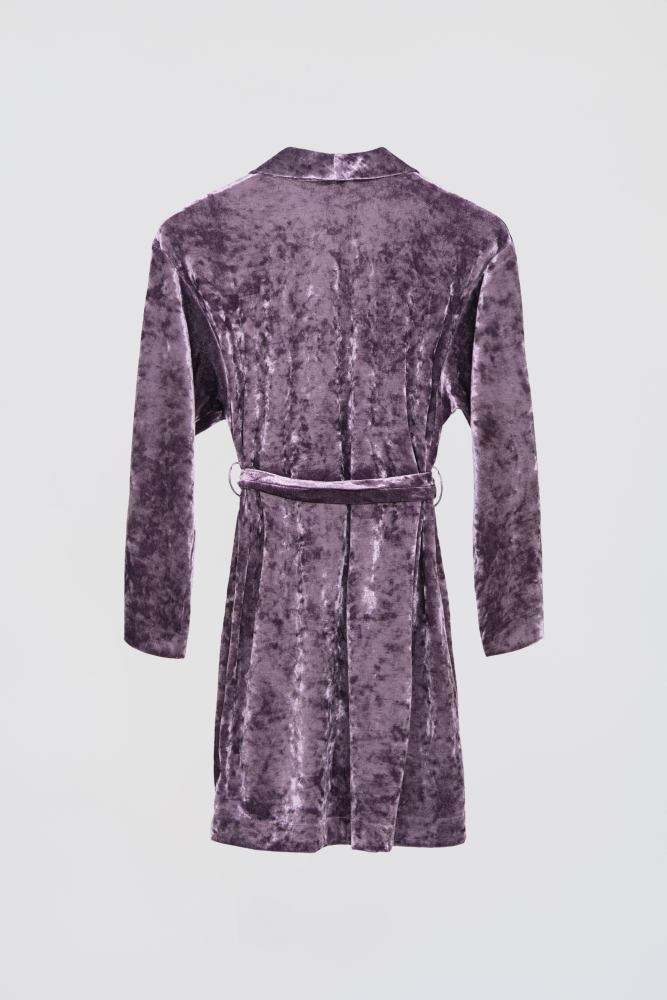 Boy's Diamond Velvet Competition Robe (Purple)#251221