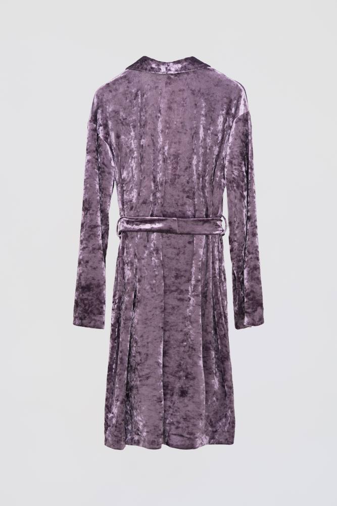 Men's Diamond Velvet Competition Robe (Purple)#251220