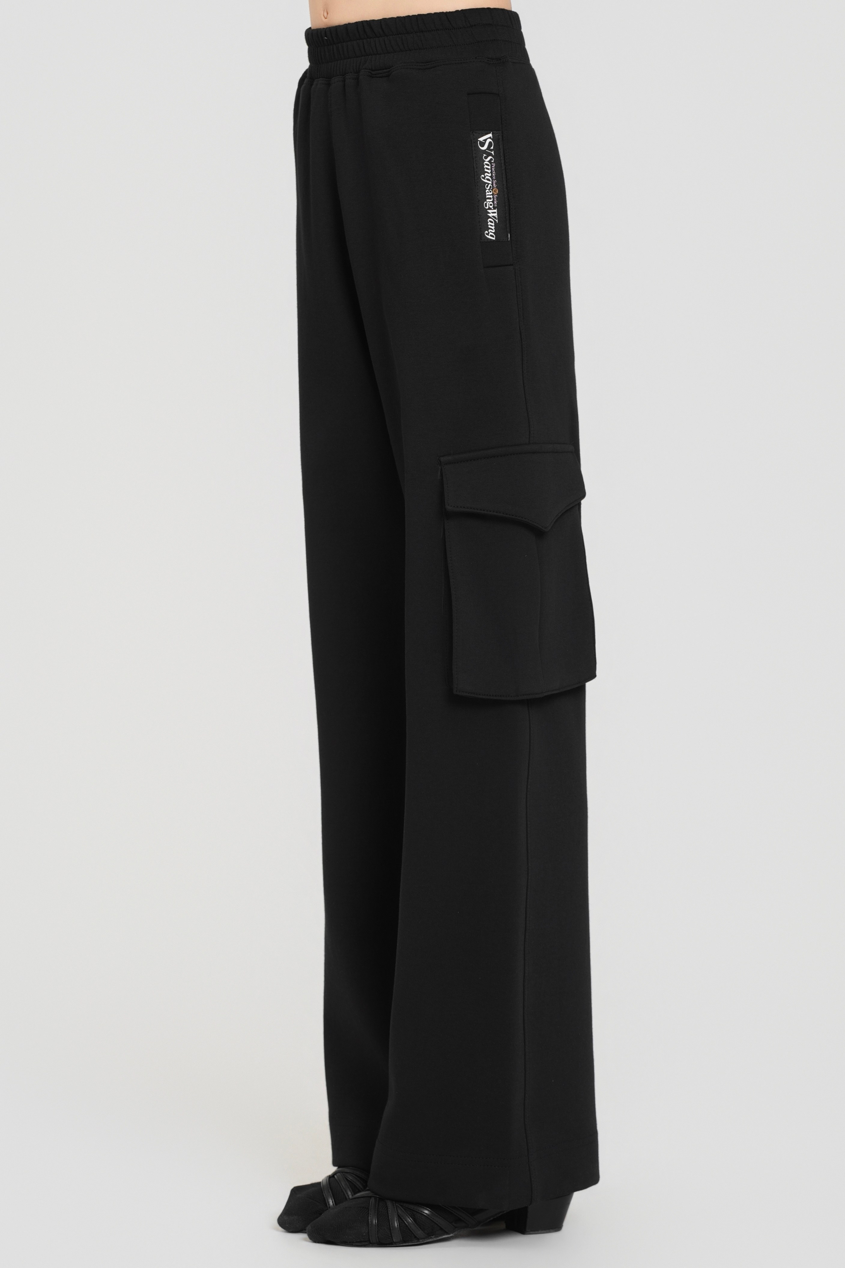 Single-pocket Cargo Pants (Gray-beige)#260106