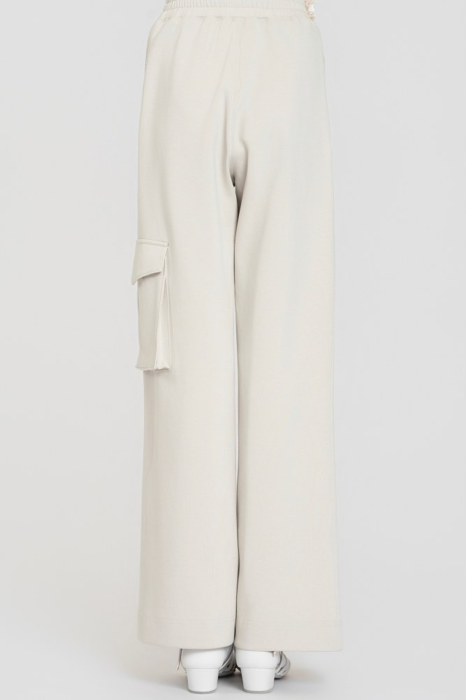 Single-pocket Cargo Pants (Gray-beige)#260106