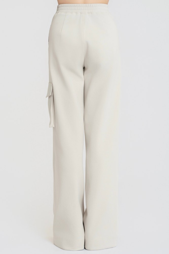 Single-pocket Cargo Pants (Gray-beige)#260102