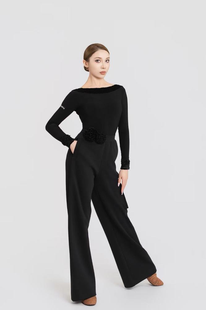 Bubble-Fleece Long Sleeve Backless Bodysuit（Off-White）#260109