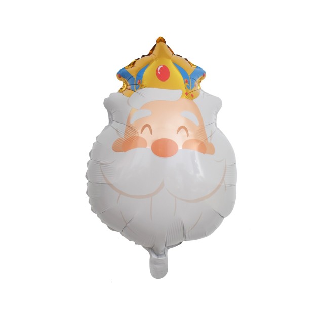 Foil Balloon King, White, 42x58cm