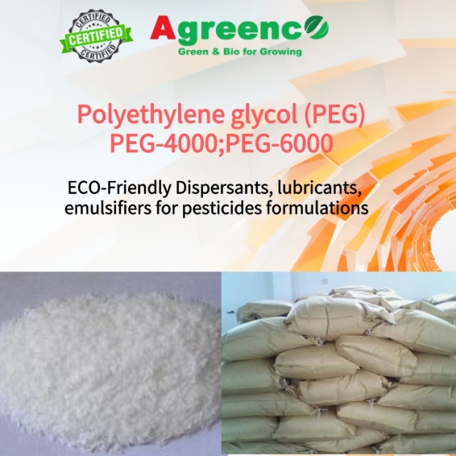 Polyethylene glycol (PEG)-ECO-Friendly Dispersants, lubricants, emulsifiers for pesticides formulations