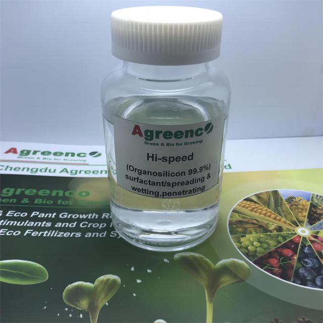 Hi-speed  (Organosilicone surfactant/spreading & wetting,penetrating agent for agriculture foliar spraying, formulations)