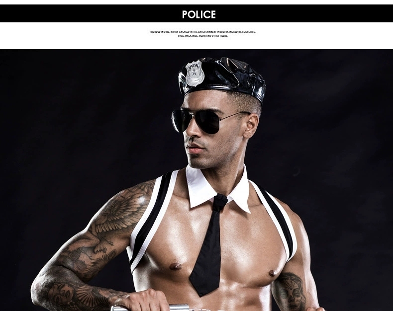 JSY sexy men's sexy lingerie European and American nightclub gay sexy uniform support suit