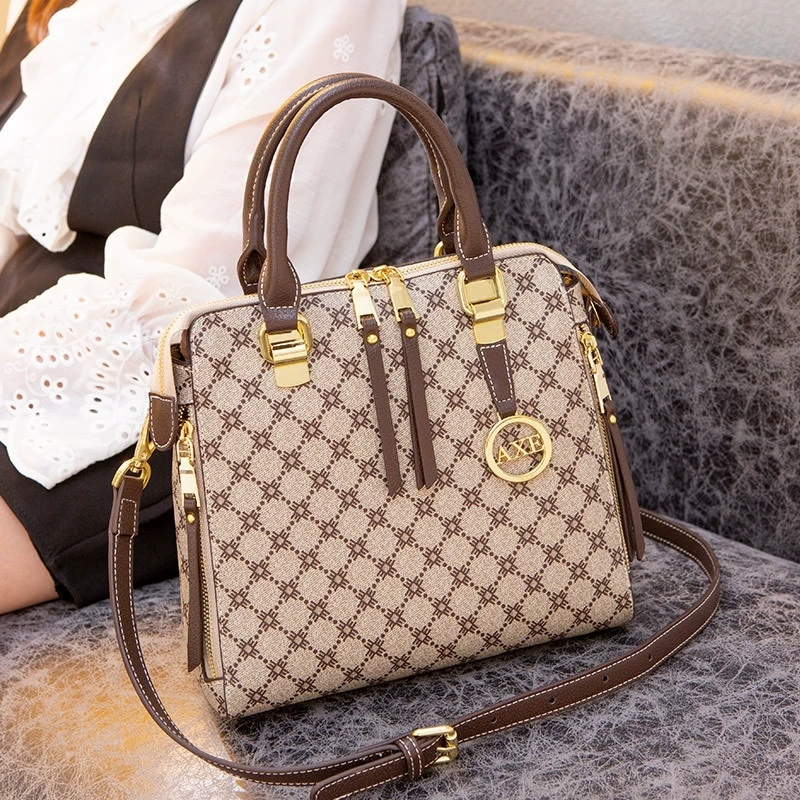 New Fashion Printed Handbag Trendy Heavy Industry High Sense Versatile Diagonal Ladies Bag Handbag