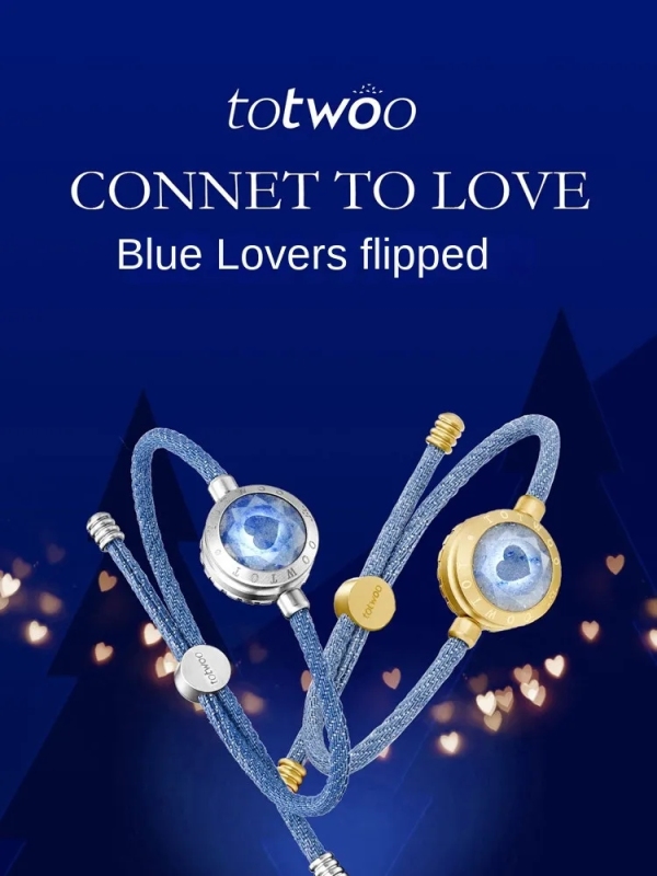 Blue Lovers Bracelets A Pair of Long-distance Love App Can Remotely Sensing Bracelets to Send Wife Gifts