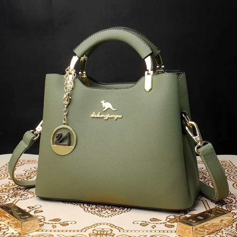 Genuine leather fashion simple women's bag new all-match atmosphere cowhide soft leather messenger tote bag shoulder handbag