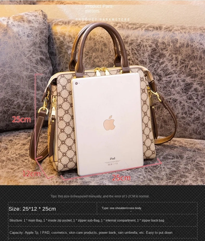 New Fashion Printed Handbag Trendy Heavy Industry High Sense Versatile Diagonal Ladies Bag Handbag