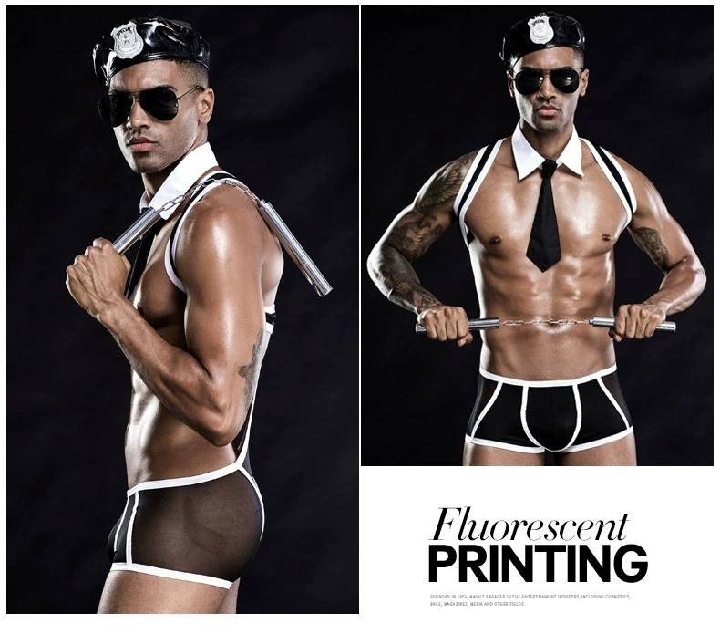 JSY sexy men's sexy lingerie European and American nightclub gay sexy uniform support suit