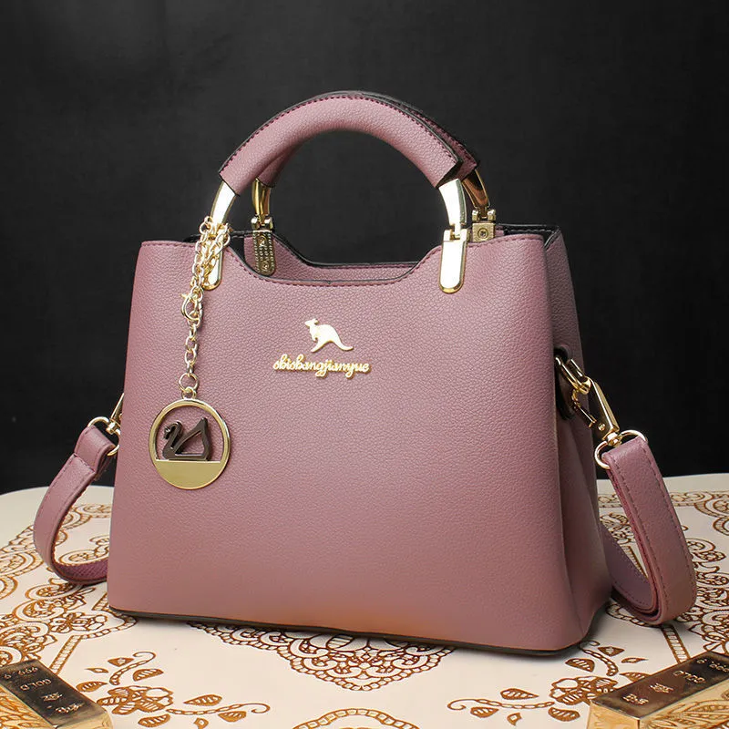 Genuine leather fashion simple women's bag new all-match atmosphere cowhide soft leather messenger tote bag shoulder handbag