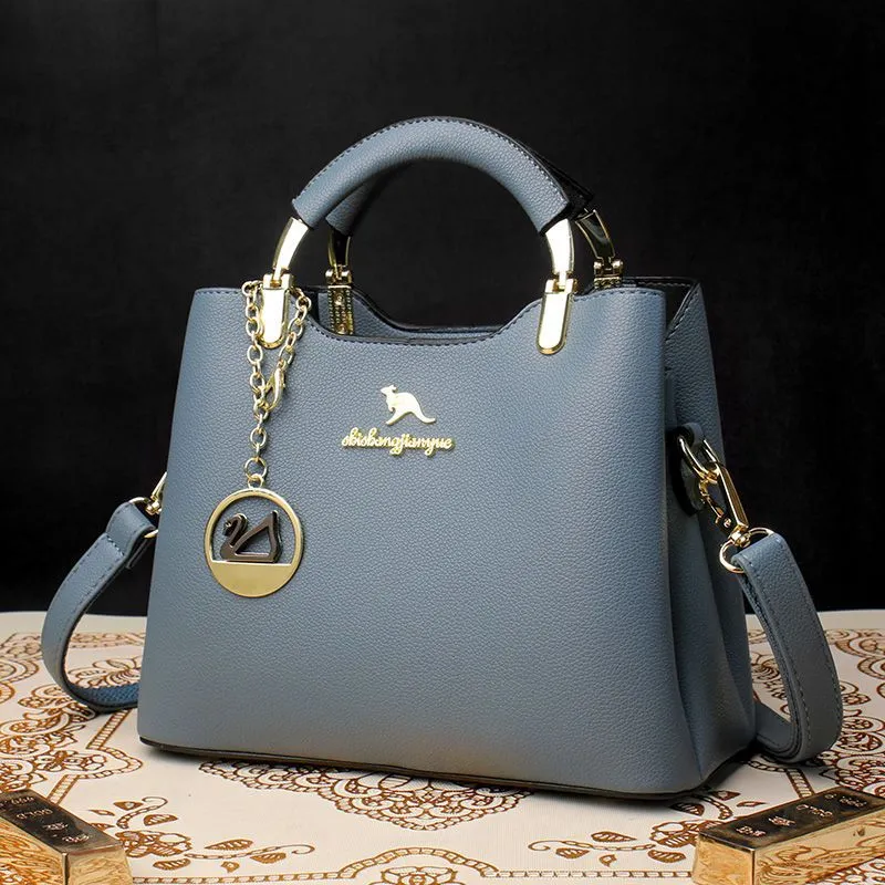 Genuine leather fashion simple women's bag new all-match atmosphere cowhide soft leather messenger tote bag shoulder handbag