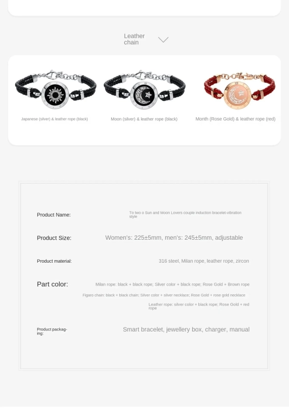 totwoo smart couple bracelet flash vibration remote love artifact induction interactive bracelet bracelet lover gift remote APP remote control