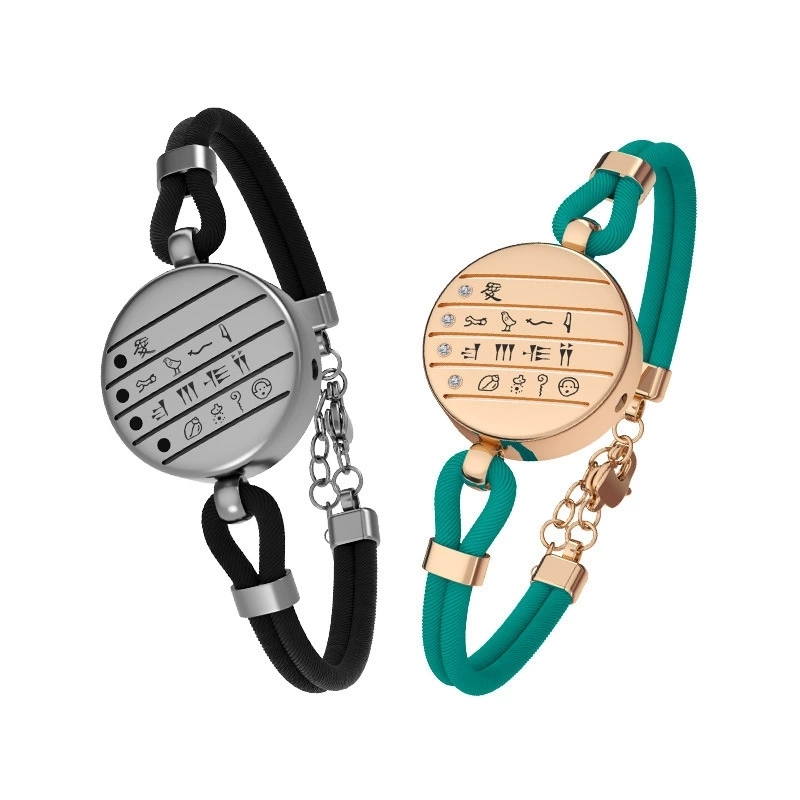 Couple bracelets a pair of induction vibration bracelets totwoo long-distance love sensors heart-to-heart smart bracelet