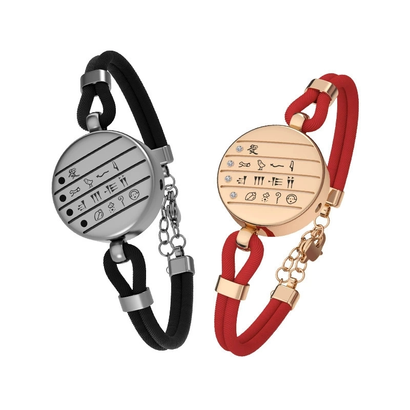 Couple bracelets a pair of induction vibration bracelets totwoo long-distance love sensors heart-to-heart smart bracelet