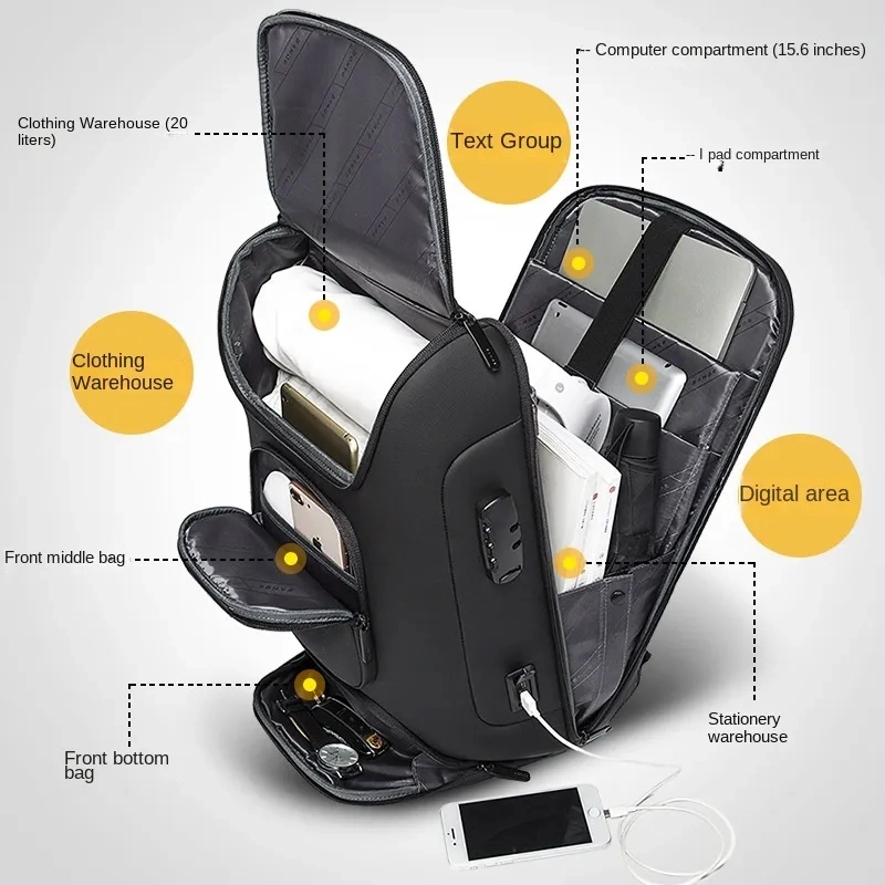 New backpack men's large-capacity business computer backpack outdoor travel sports car backpack backpack