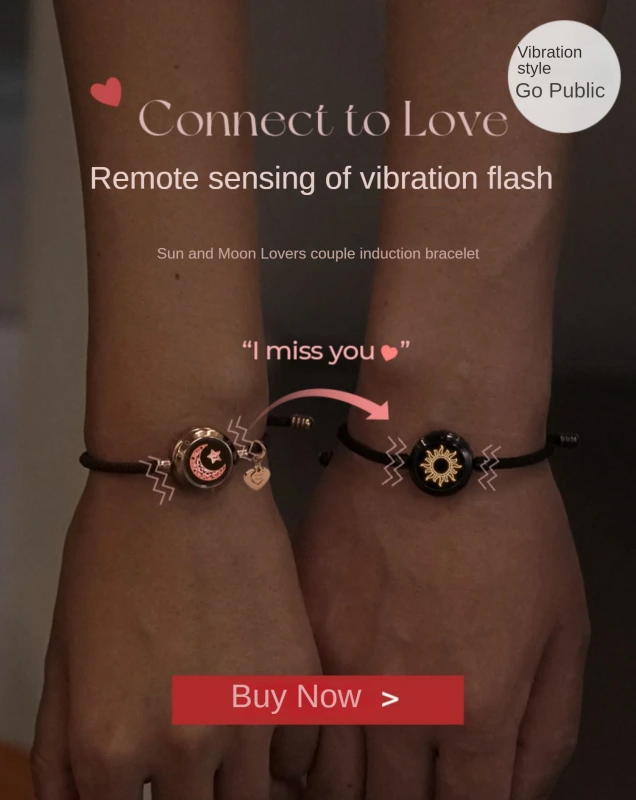totwoo smart couple bracelet flash vibration remote love artifact induction interactive bracelet bracelet lover gift remote APP remote control