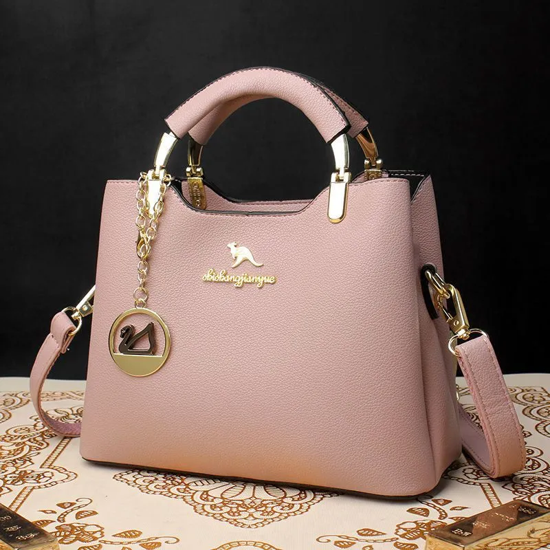 Genuine leather fashion simple women's bag new all-match atmosphere cowhide soft leather messenger tote bag shoulder handbag