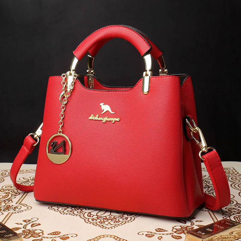 Genuine leather fashion simple women's bag new all-match atmosphere cowhide soft leather messenger tote bag shoulder handbag