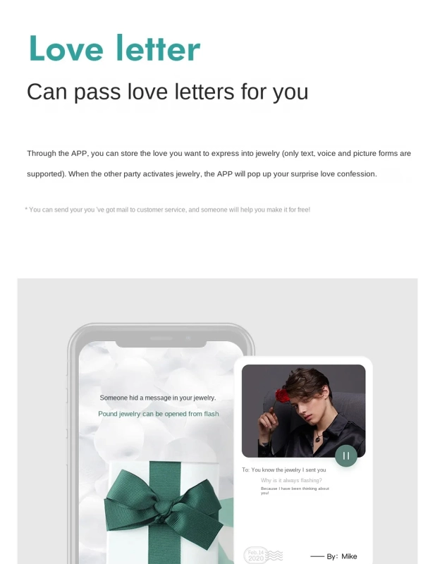 Couple bracelets a pair of induction vibration bracelets totwoo long-distance love sensors heart-to-heart smart bracelet
