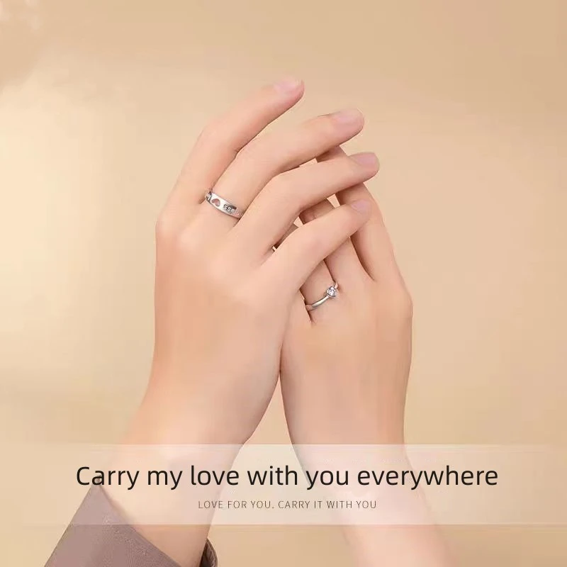Couple rings, a pair of high-end men and women, niche designs, wedding rings, birthdays, Valentine's Day gifts