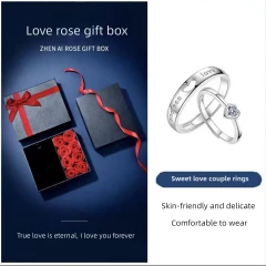 Sweet love ring + rose gift box