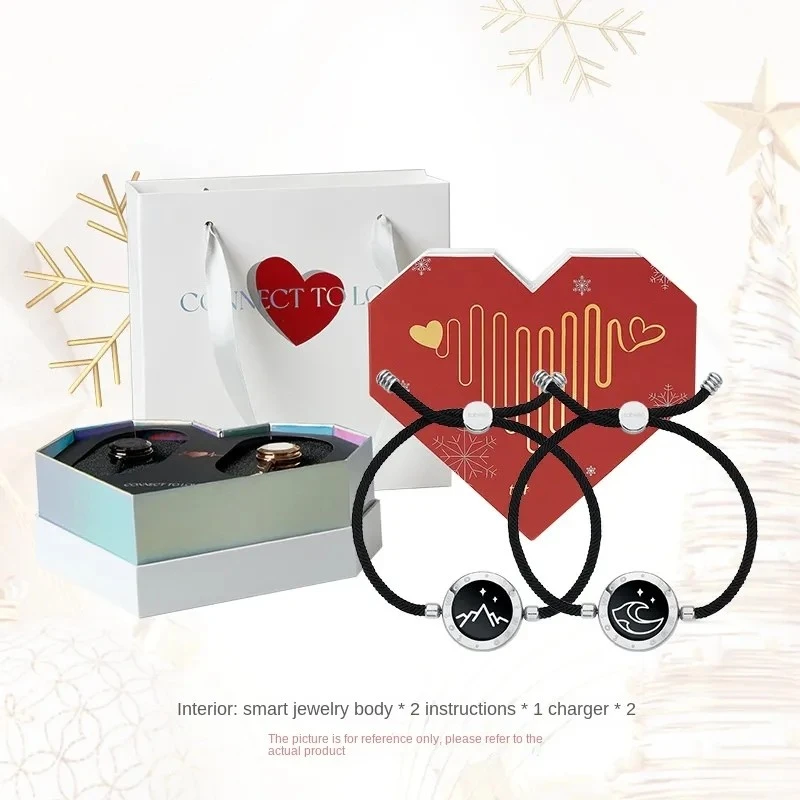Vibration-sensitive bracelet smart interactive long-distance love band gift to his wife