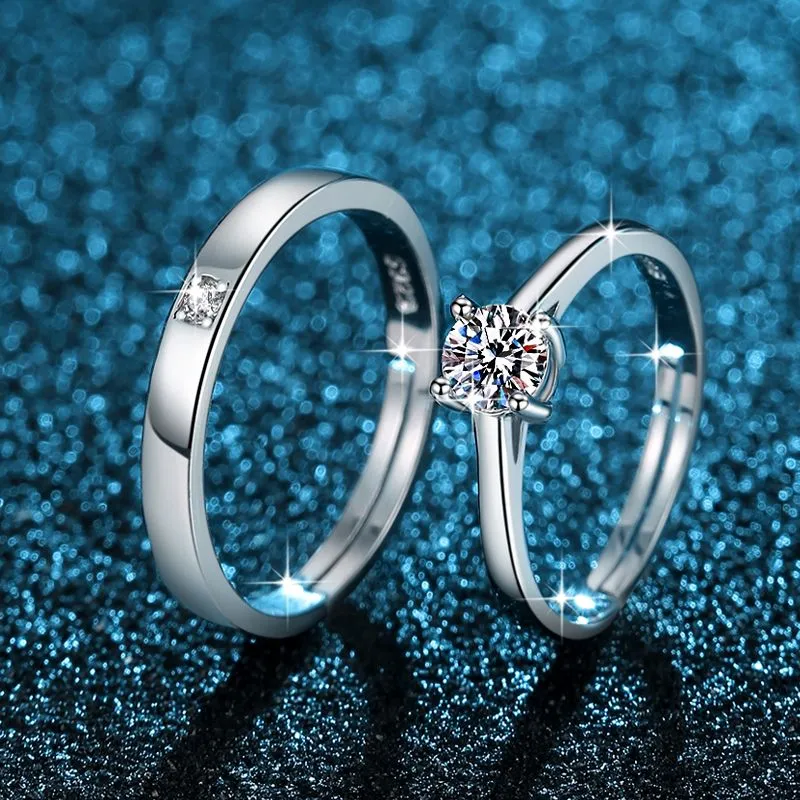 Couple Rings Pair of Wedding Rings Pair of Rings Wedding Ceremony Diamond Rings Simple Style
