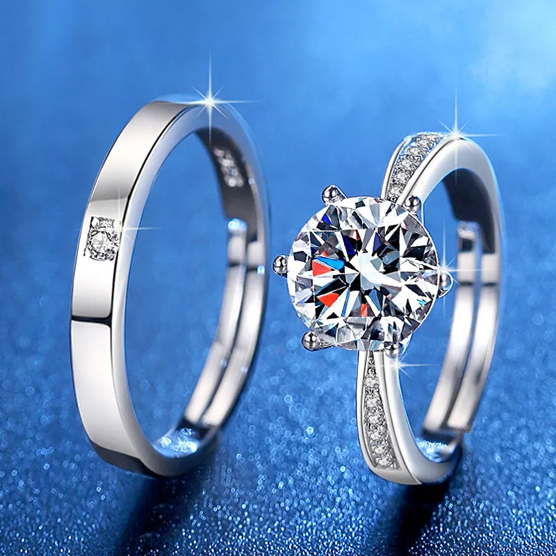 Couple Rings Pair of Wedding Rings Pair of Rings Wedding Ceremony Diamond Rings Simple Style