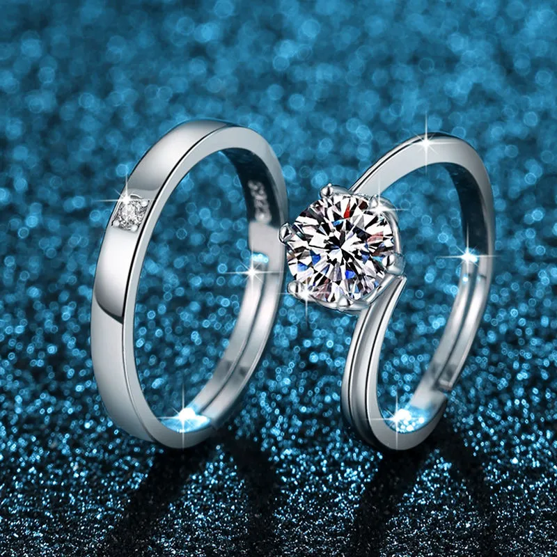 Couple Rings Pair of Wedding Rings Pair of Rings Wedding Ceremony Diamond Rings Simple Style