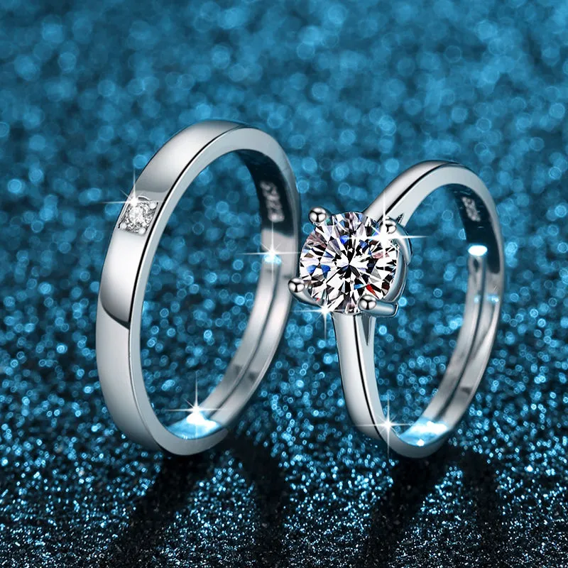 Couple Rings Pair of Wedding Rings Pair of Rings Wedding Ceremony Diamond Rings Simple Style