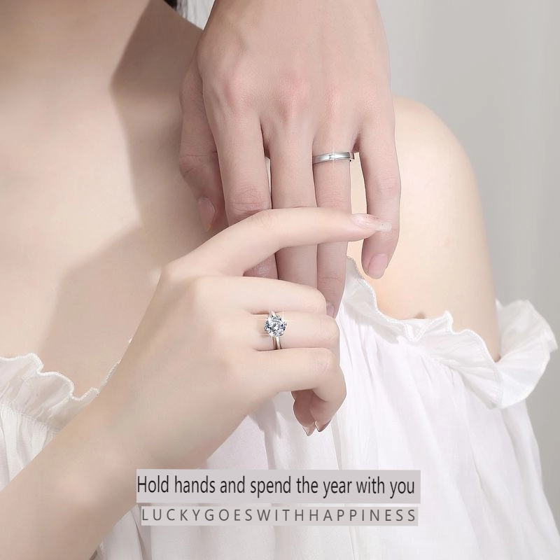 Couple Rings Pair of Wedding Rings Pair of Rings Wedding Ceremony Diamond Rings Simple Style