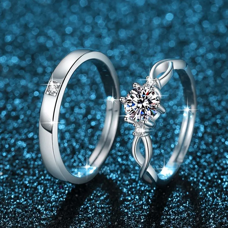 Couple Rings Pair of Wedding Rings Pair of Rings Wedding Ceremony Diamond Rings Simple Style